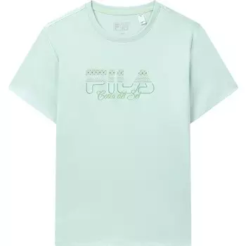 Футболка женская молодежная зеленая Fila