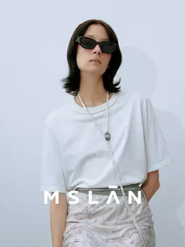 Футболка женская MSlan с короткими рукавами, кремовый