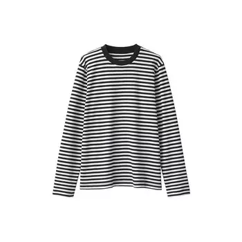 Футболка женская Muji в двойную резинку, черный