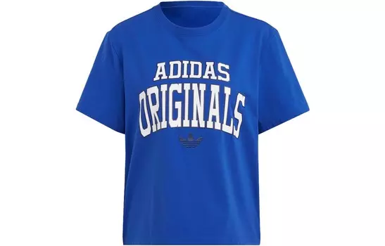 Футболка женская неоново-синяя Adidas Originals