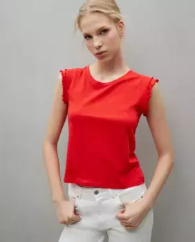 Футболка женская однотонная с коротким рукавом Easy Wear, красный