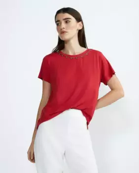 Футболка женская однотонная с коротким рукавом Zermatt, коралловый