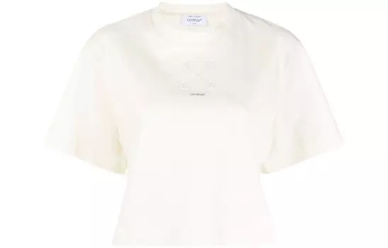 Футболка женская Off-White укороченная, белый