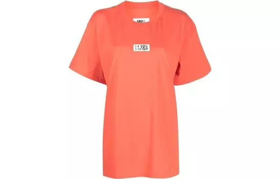Футболка женская оранжевая Mm6 Maison Margiela