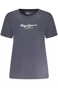 Футболка женская Pepe Jeans хлопковая с логотипом бренда, серый