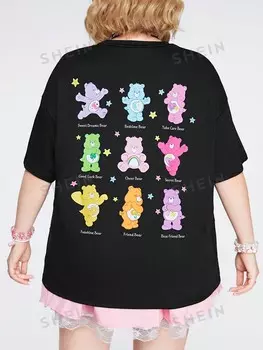 Футболка женская Plus size Romwe, черный