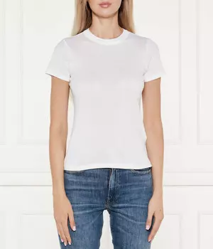 Футболка женская Polo Ralph Lauren хлопковая базовая, белый