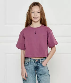 Футболка женская Polo Ralph Lauren короткая, фиолетовый