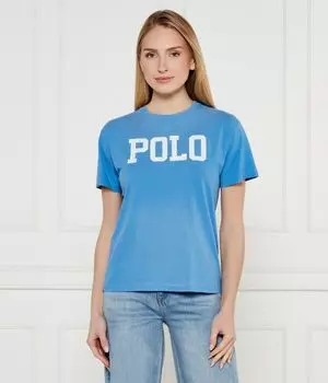 Футболка женская Polo Ralph Lauren с надписью, синий