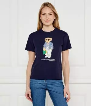 Футболка женская Polo Ralph Lauren с рисунком, синий