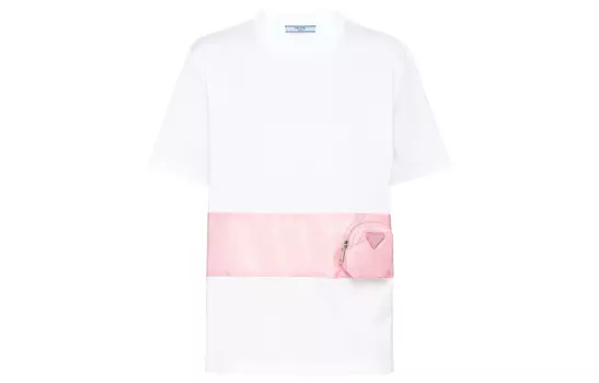 Футболка женская Prada, белый / розовый