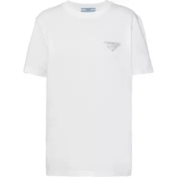 Футболка женская Prada Logo Plaque, белый