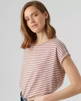 Футболка женская прямого кроя с короткими рукавами Vero Moda, розовый