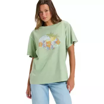 Футболка женская Roxy Sunny oversize, зеленый
