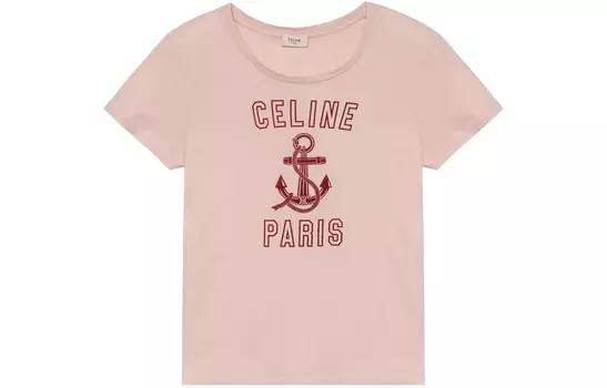 Футболка женская розовая Celine