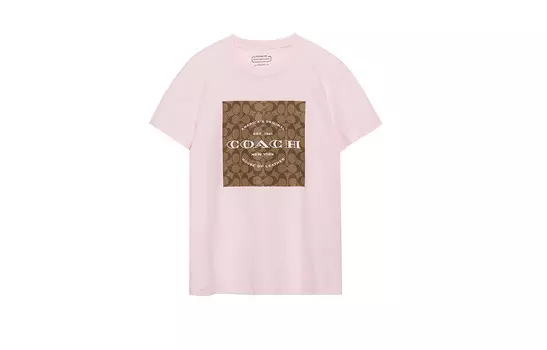 Футболка женская розовая Coach