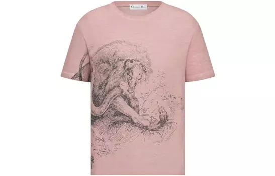 Футболка женская розовая Dior