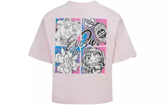 Футболка женская розовая Evisu