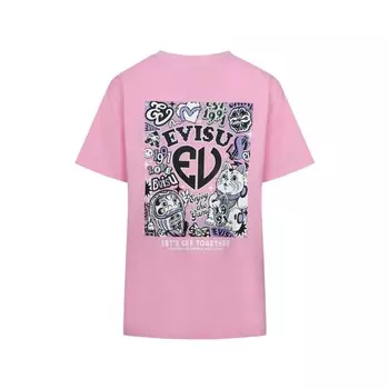 Футболка женская розовая Evisu