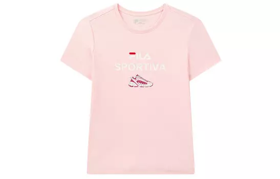 Футболка женская розовая Fila