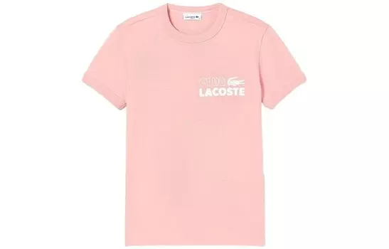 Футболка женская розовая Lacoste