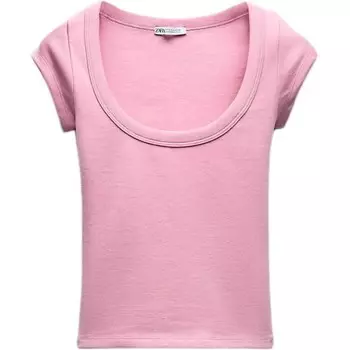 Футболка женская розовая Zara
