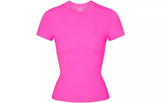 Футболка женская розово-розовая Skims