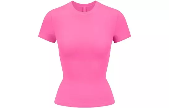 Футболка женская розово-розовая Skims