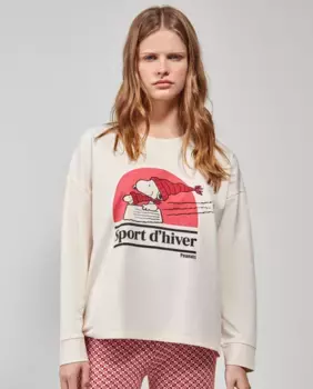 Футболка женская с длинными рукавами «Снупи» Gisela, бежевый