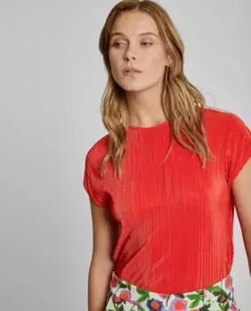 Футболка женская с коротким рукавом и грубым эффектом Trucco, красный