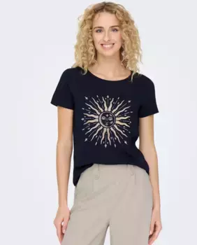 Футболка женская с коротким рукавом Jdy, тёмно-синий