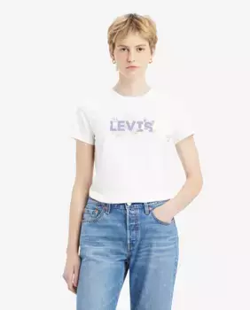 Футболка женская с коротким рукавом Levi's, цвет Blanco Hielo