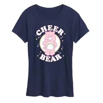 Футболка женская с принтом Care Bears Cheer Bear Licensed Character, синий