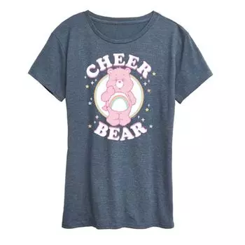 Футболка женская с принтом Care Bears Cheer Bear Licensed Character, синий