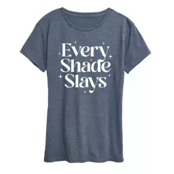 Футболка женская с принтом "Все оттенки прекрасны" Every Shade Slays Licensed Character, синий