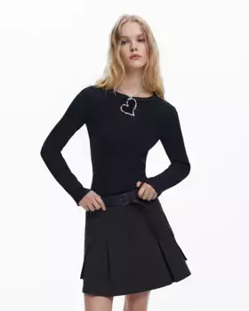 Футболка женская с жемчужной вышивкой Desigual, черный