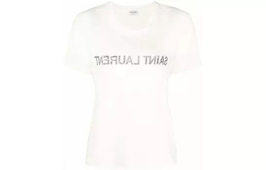 Футболка женская Saint Laurent с логотипом, белый