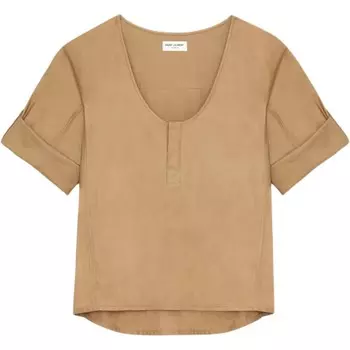 Футболка женская Saint Laurent, светло-коричневый