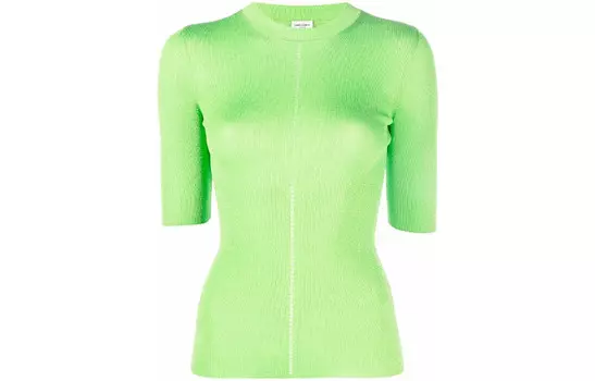 Футболка женская Saint Laurent, светло-зеленый