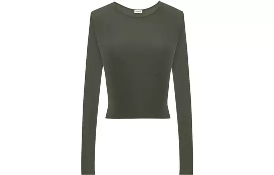 Футболка женская Saint Laurent, зеленый