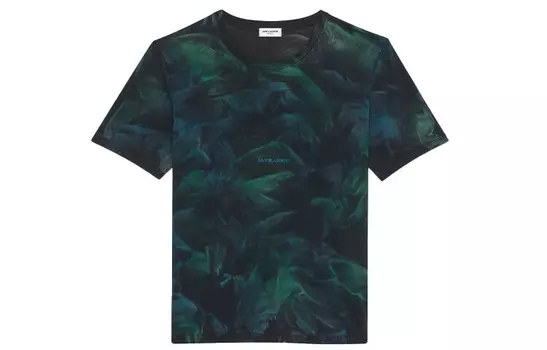 Футболка женская Saint Laurent, зеленый