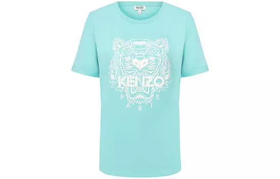 Футболка женская сапфирово-зеленая Kenzo