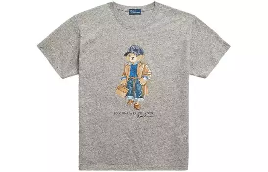 Футболка женская серая FW23 Polo Ralph Lauren, серый