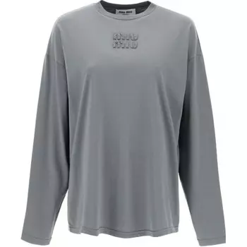 Футболка женская серая Miu Miu