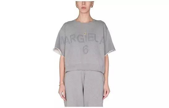 Футболка женская серая Mm6 Maison Margiela