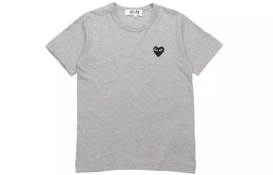 Футболка женская, серая, обычная CDG Play