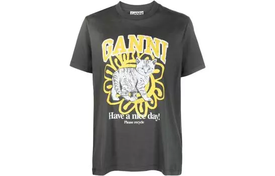 Футболка женская серые GANNI, серый