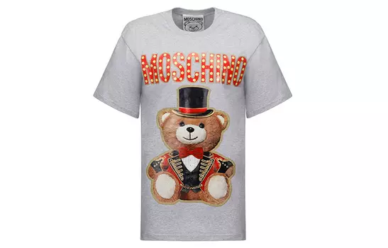 Футболка женская серые MOSCHINO, серый