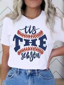 Футболка женская Shein Essnce с круглым вырезом, белый