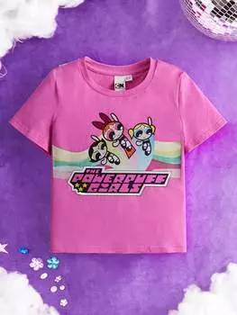 Футболка женская Shein Shein Kids QTFun с рисунком, розовый